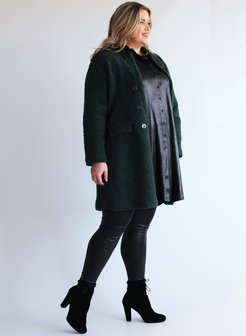 MAGNA BLAZER N-8005 Long Buttoned Blazer ref W 2001 / Teddy Button Detail Jacket 038 - Bottle Green