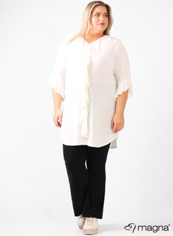 C-2109 - Frill Tunic Solid wit