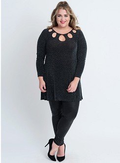 C-371 MAGNA - BLACK GLITTER 082001 - Normal Lurex Glitter Silver (sale artikel worden niet meer geruild of retour gezonden)