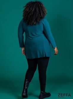 ZF-TU-1012 - Solid A-Line Tunic 038 - Bottle Green