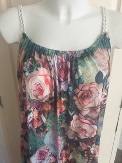 rozen jurk spagetty 