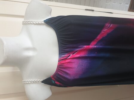 rozen zwart jurk spagetty 