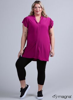 C-2305 Magna Sleeveless Frill Tunic 056 Fucchia