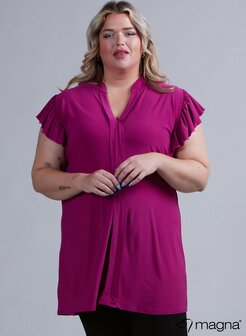 C-2305 Magna Sleeveless Frill Tunic 056 Fucchia