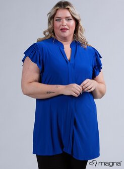 C-2305 Magna Sleeveless Frill Tunic 060 royal Bleu