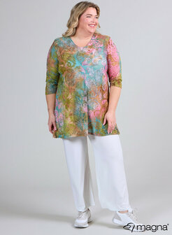 B-6004 - Jaquard Mesh Aline Shirt / Tunic U17075