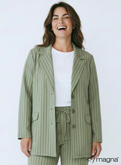 N-2601 - Printed Stretchy Heavy Blazer groen