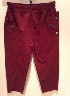 CHERRY BERRY STRETCH BROEK - BORDEAUX