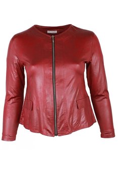 MAGNA JACKET TELESTO - LEATHERLOOK -(BORDEAUX ROOD) K-31