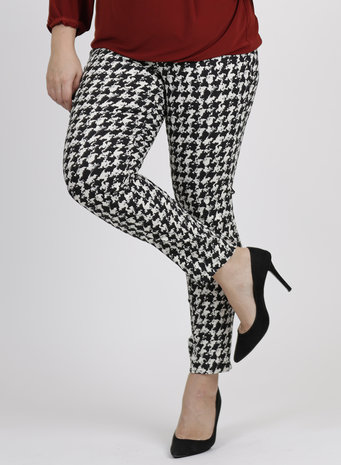 D-7002 BROEK MAGNA kl 965-001 Pepita-ruit zwart/wit - bigmusthaves
