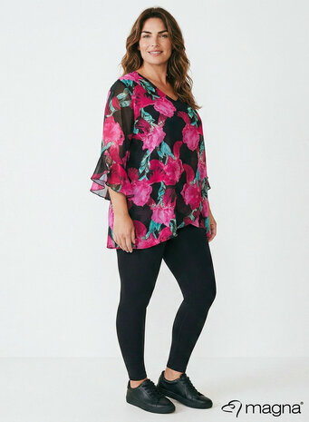 B-2605 T29056 Magenta Green Floral