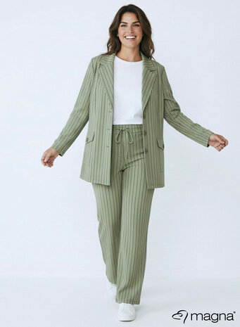 N-2601 - Printed Stretchy Heavy Blazer groen