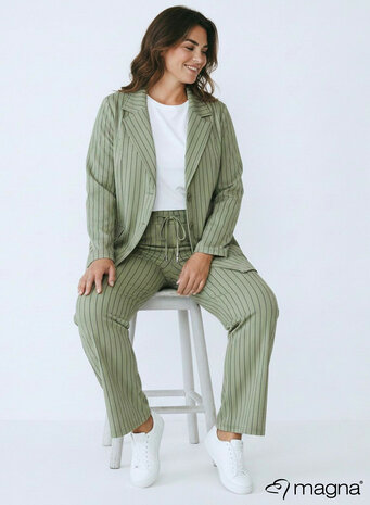N-2601 - Printed Stretchy Heavy Blazer groen