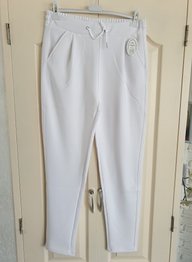 Miss Angelia Travel strecht broek wit