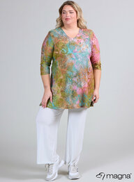 B-6004 - Jaquard Mesh Aline Shirt / Tunic U17075