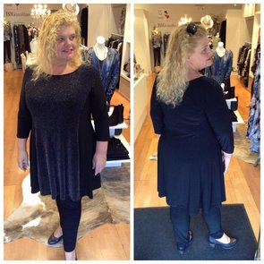 MAGNA JURK/TUNIEK C-6037 - SPARKLE BLACK